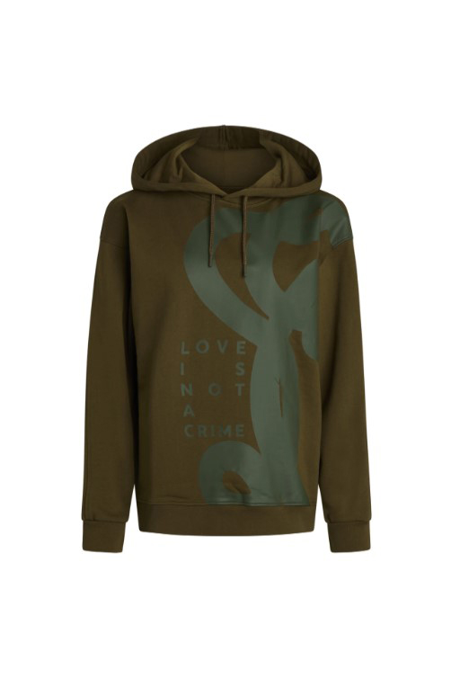 Brun hoodie, Love Is Not A Crime-kollektion