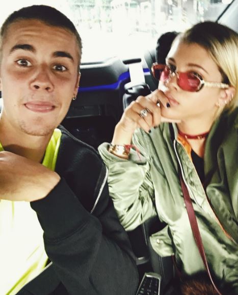 Justin Bieber og Sofia Richie's instagram-billeder