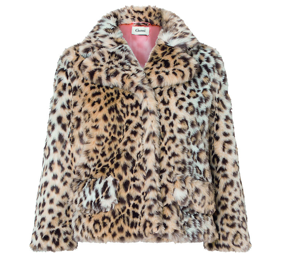 Fake fur-jakke, Ganni, 2.499 kr.