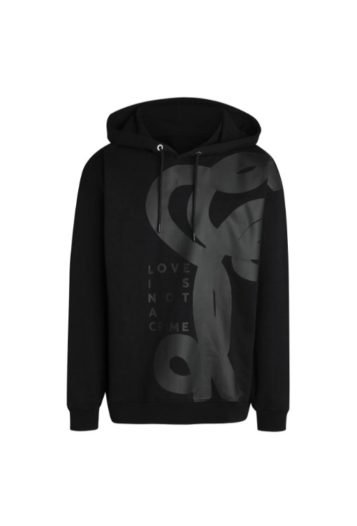 Sort hoodie, Love Is Not A Crime-kollektion