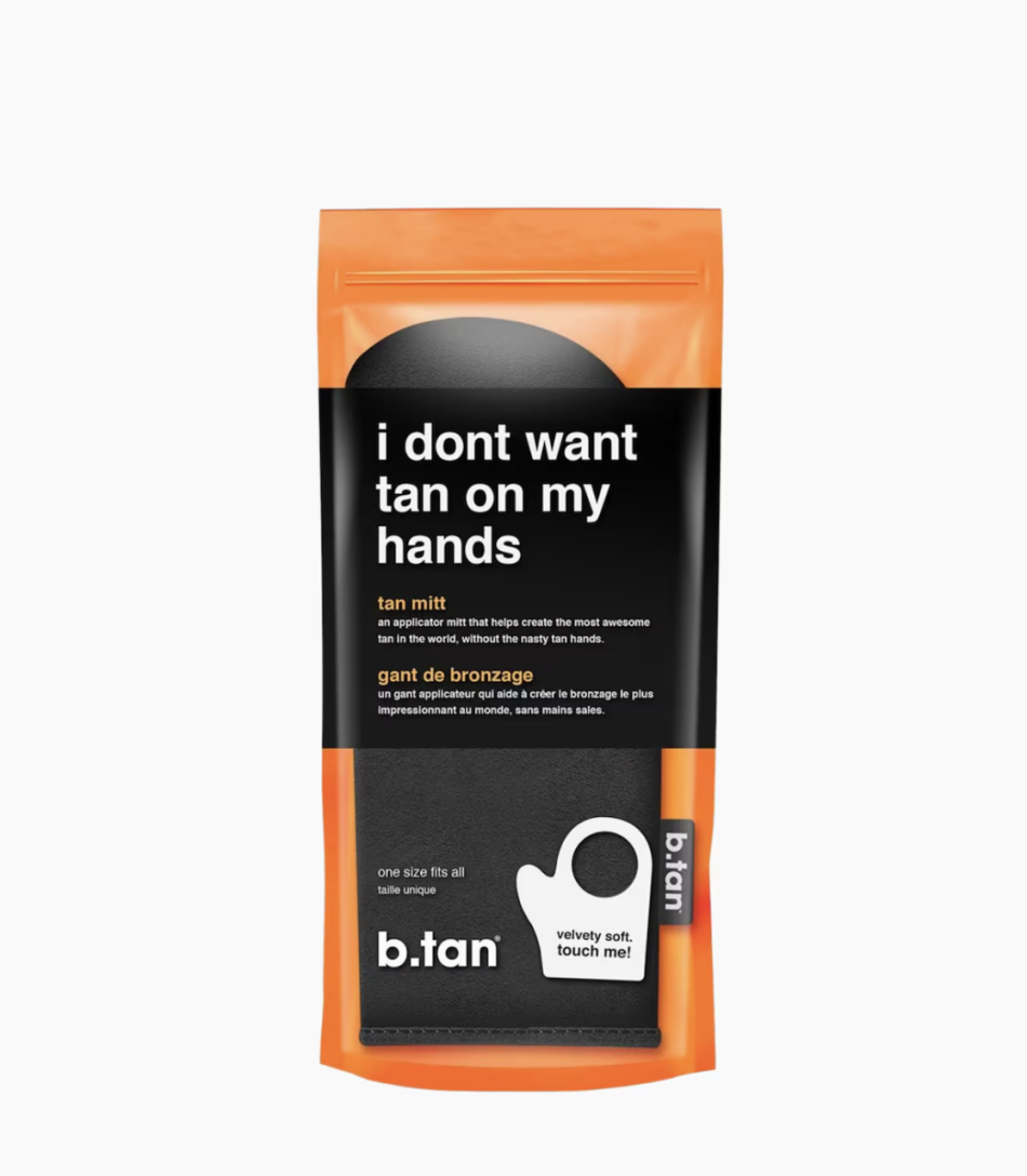 Bedste selvbrunerhandske: I Don't Want Tan On My Hands Mitt – b.tan