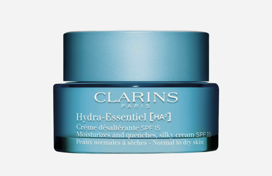 Bedste dagcreme med SPF til tør hud: Hydra-Essentiel HA2 Silky Cream SPF15 – Clarins