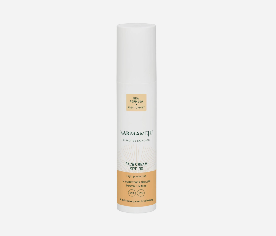 Bedste mineral solcreme til ansigtet: Sun Face Cream SPF30 – Karmameju