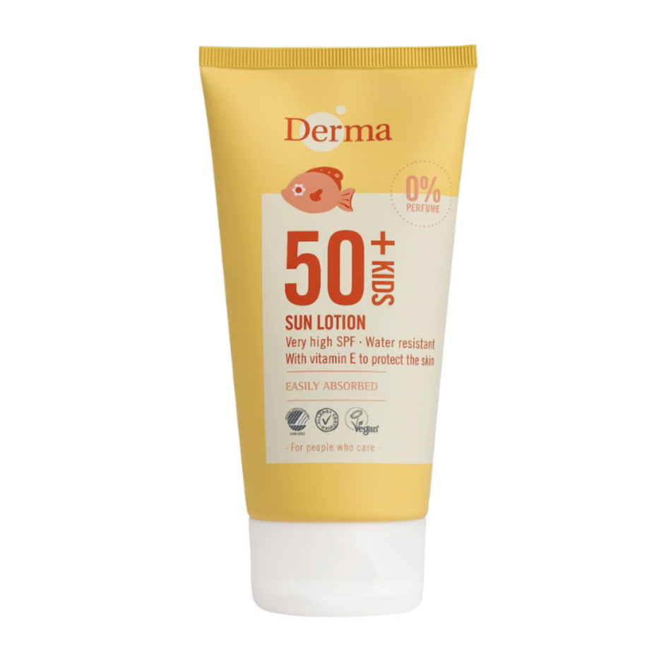 Bedste til børn: Derma Kids Sollotion SPF 50+ – Derma