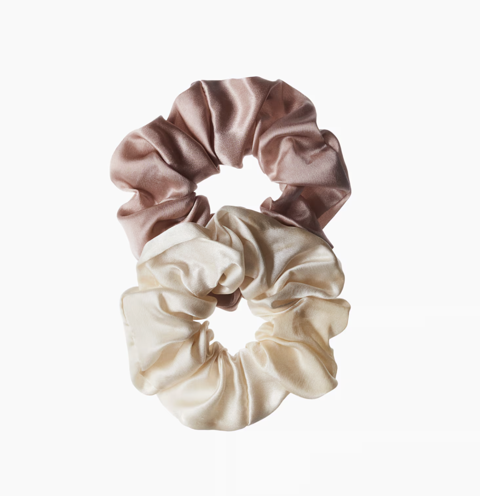 Silkescrunchies til tykt hår: 2 pak fra H&M
