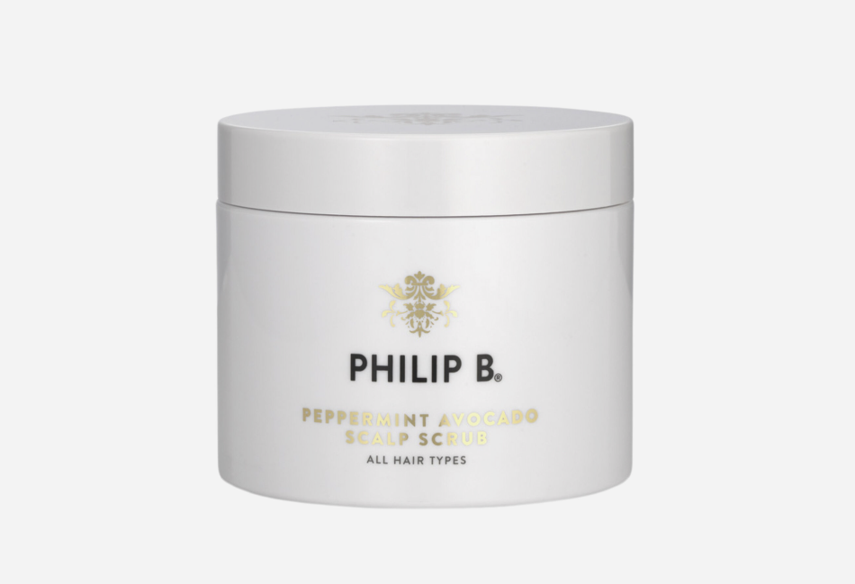 Bedste luksuriøse scalp scrub: Peppermint Avocado Scalp Scrub – Philip B