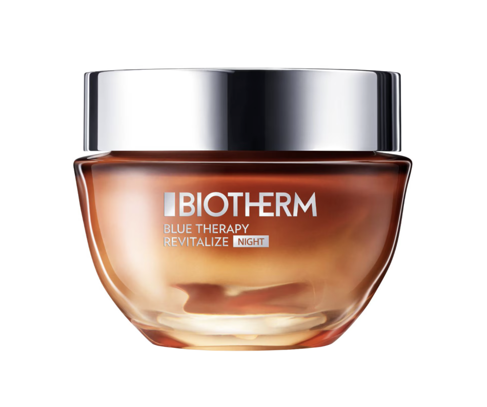 Bedste creme-natmaske: Blue Therapy Amber Algae Revitalize Night Mask – Biotherm