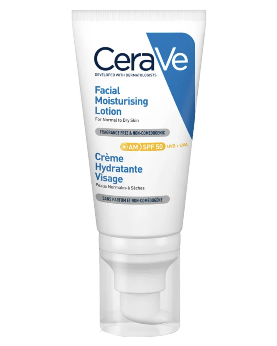 Bedste med solfaktor: Facial Moisturising Lotion SPF50 – CeraVe