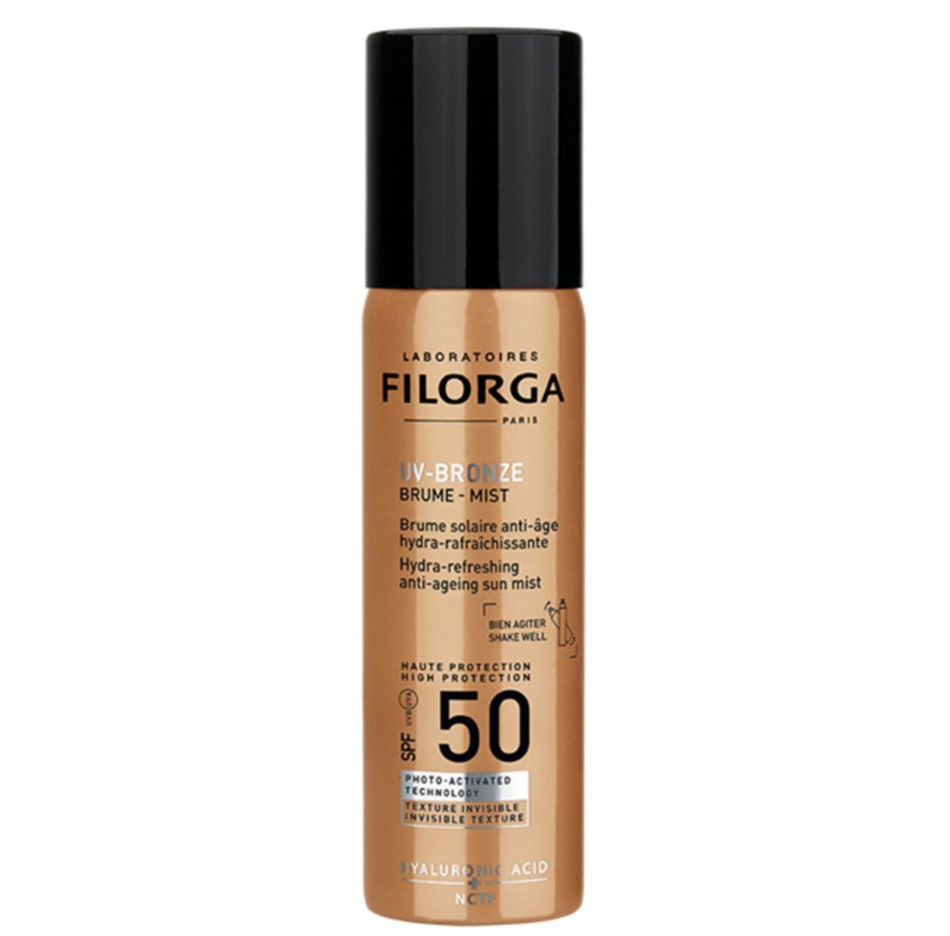 Bedste solbeskyttende mist: UV Bronze Mist SPF 50+ – Filorga