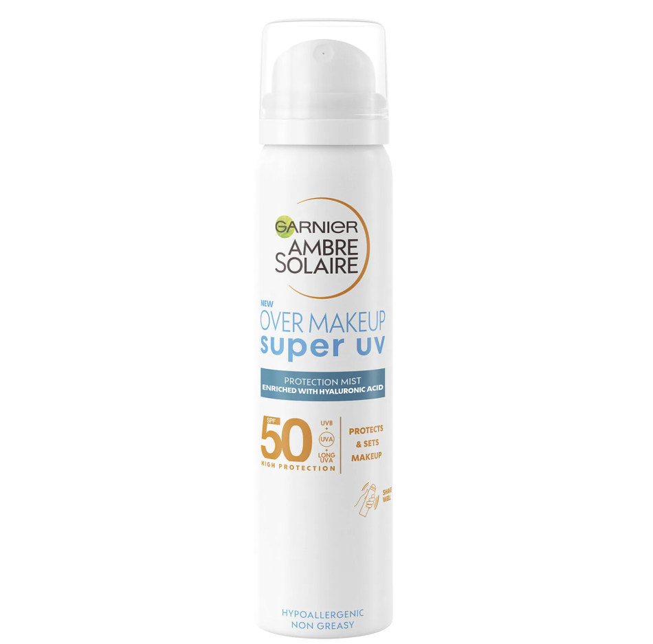 Bedste over makeup: Ambre Solaire Over Makeup Super UV SPF 50+ – Garnier