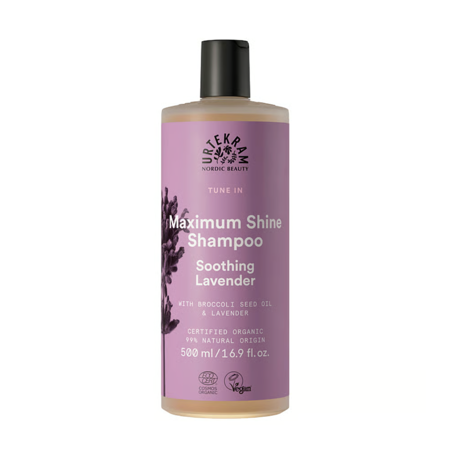 Bedste naturlige uden silikone på budget: Tune In Soothing Lavender Maximum Shine – Urtekram