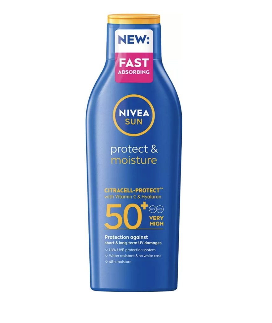 Bedste billige solcreme: Protect & Moisture Lotion SPF 50+ - Nivea