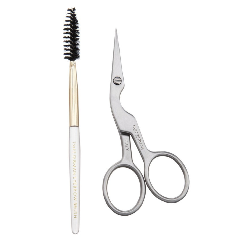 Bedste redskab til at forme bryn: Brow Shaping Scissors & Brush – Tweezerman