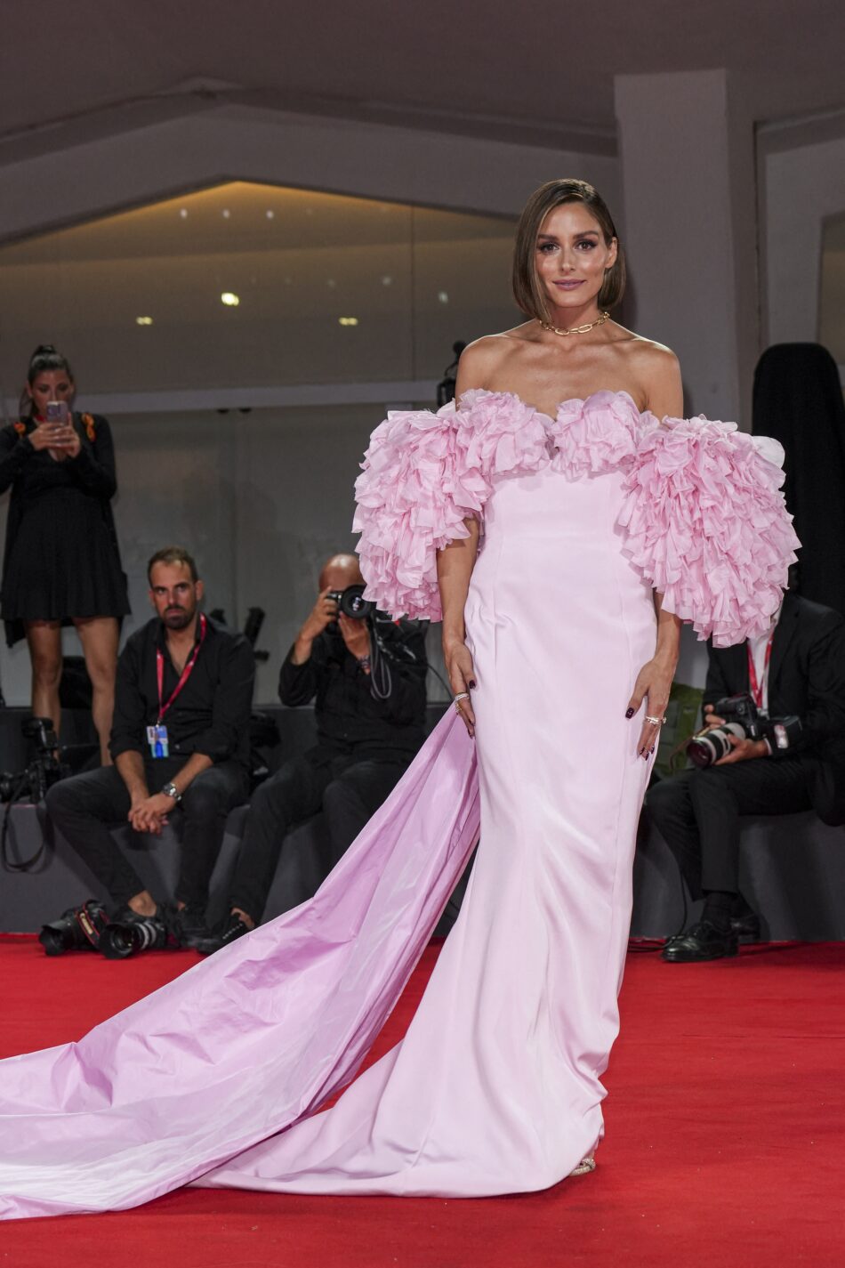 Celebrity on the Red Carpet at the 80th Venice International Film Festival in Venice, Italy, on September 01, 2023. 01 Sep 2023 Pictured: Olivia Palermo. Photo credit: Stefano Costantino / MEGA TheMegaAgency.com +1 888 505 6342 (Mega Agency TagID: MEGA1025185_012.jpg) [Photo via Mega Agency]