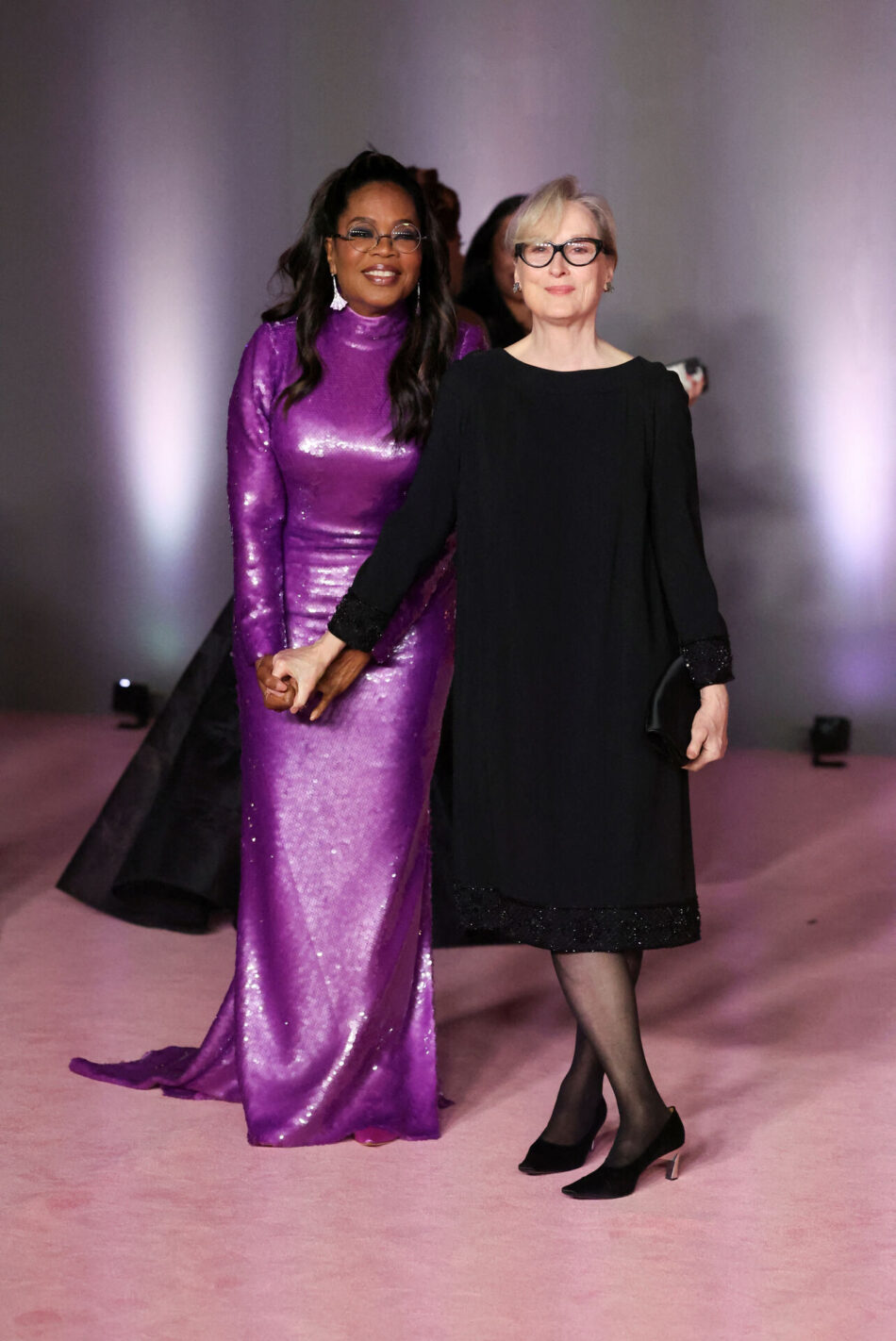 Meryl Streep and Oprah Winfrey attend the third Annual Academy Museum Gala in Los Angeles, California, U.S., December 3, 2023. REUTERS/Mario Anzuoni