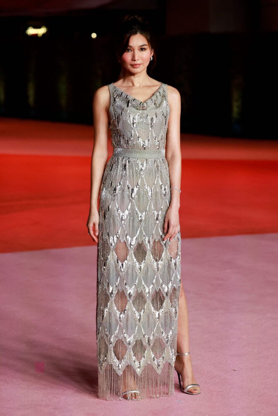 British actress Gemma Chan attends the 3rd Annual Academy Museum Gala at the Academy Museum of Motion Pictures in Los Angeles, December 3, 2022. (Photo by Michael Tran / AFP)