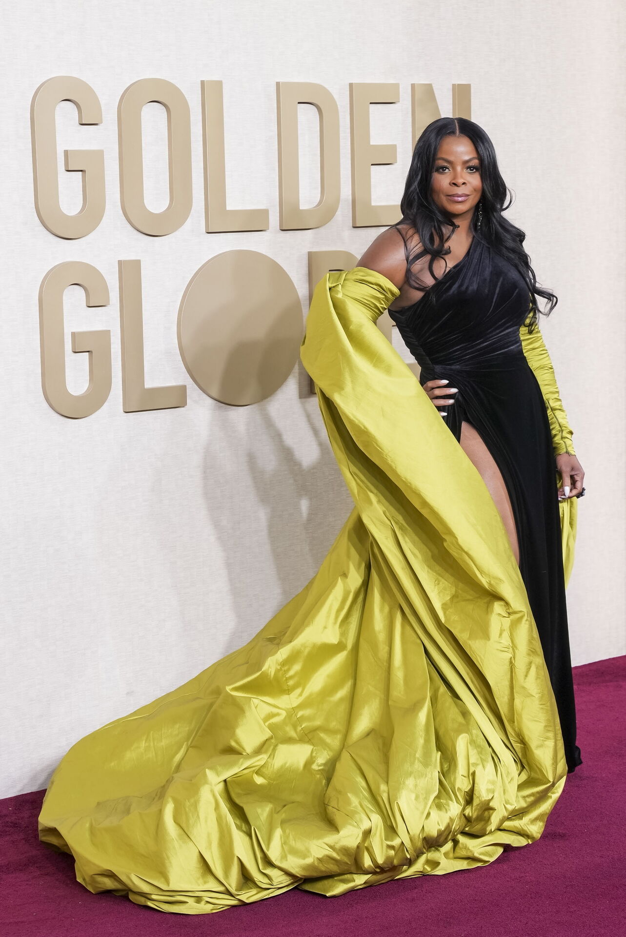 epa11063481 US actor Janelle James arrives for the 81st annual Golden Globe Awards ceremony at the Beverly Hilton Hotel in Beverly Hills, California, USA, 07 January 2024. Artists in various film and television categories are awarded Golden Globes by the Hollywood Foreign Press Association. EPA/ALLISON DINNER