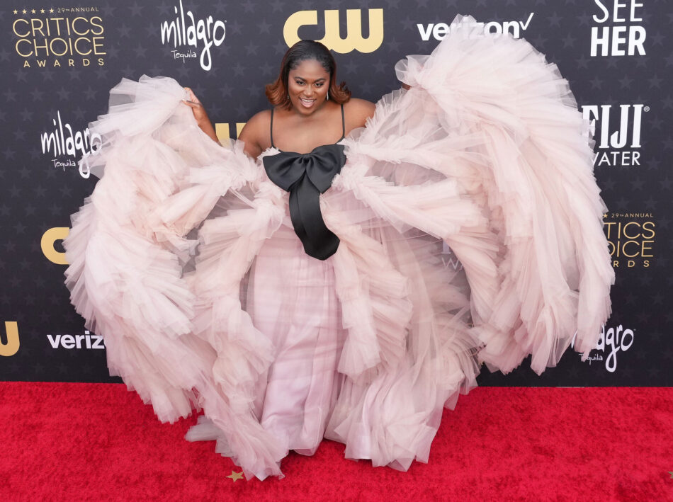 Danielle Brooks arrives at the 29th Annual Critics Choice Awards held at the Barker Hangar in Santa Monica, CA on Sunday, ?January 14, 2024. (Photo By Sthanlee B. Mirador/Sipa USA)