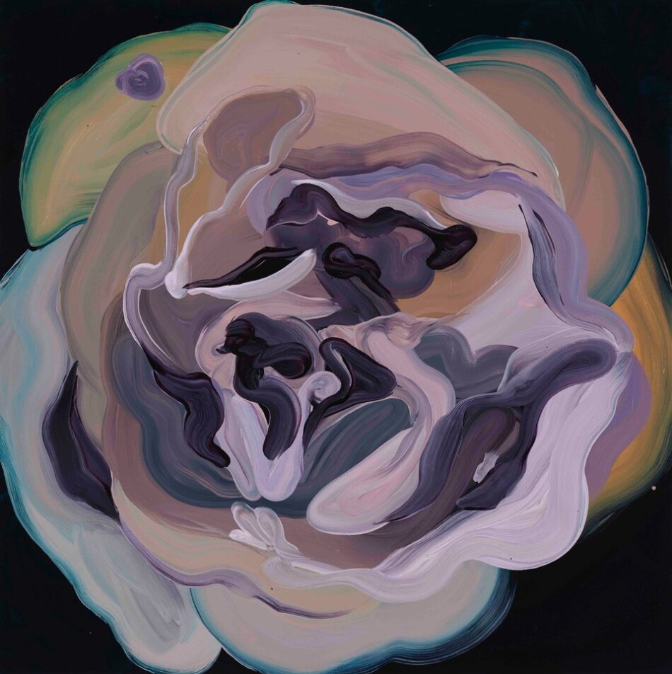 Knot, 2024. Oil on aluminium, 70 x 70 cm