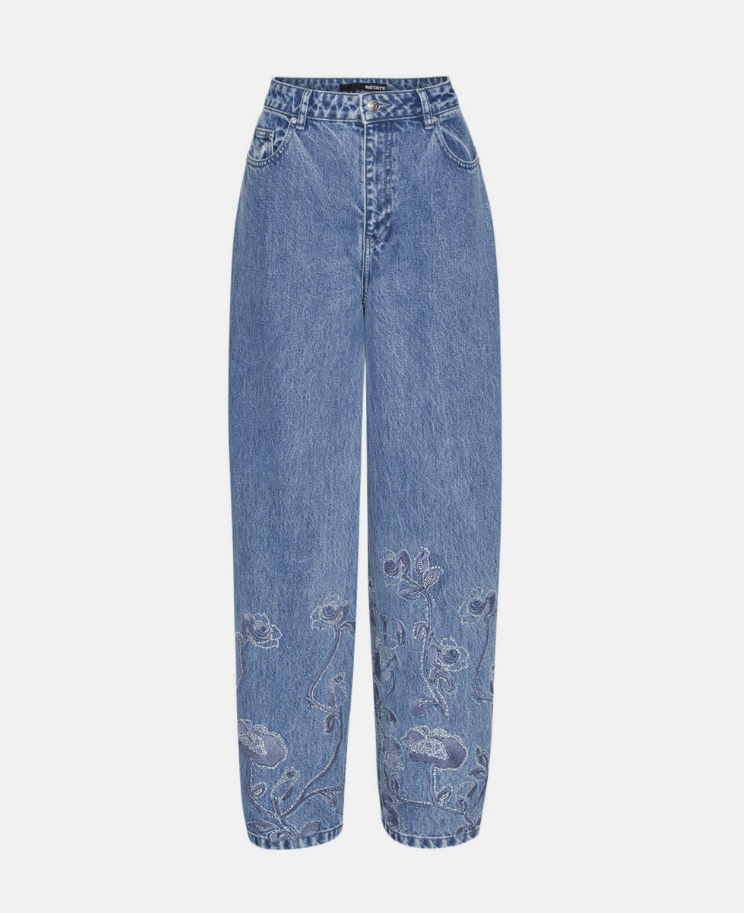 jeans med pynt sten